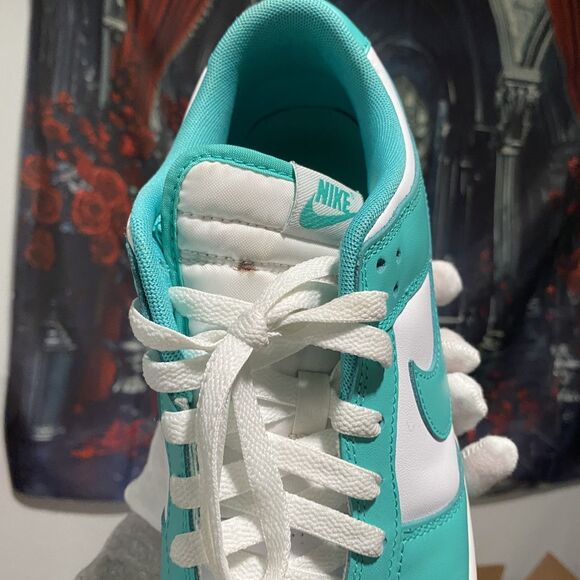 Nike Dunk Low Clear Jade White Teal Mens DV0833-101 Size 10 Sneakers - Picture 8 of 8